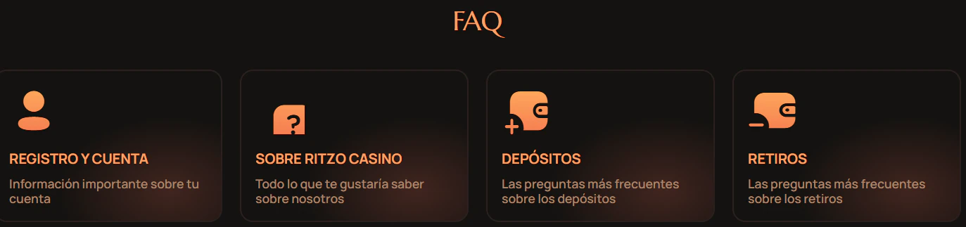 Ritzo Casino atención al cliente y centro de ayuda