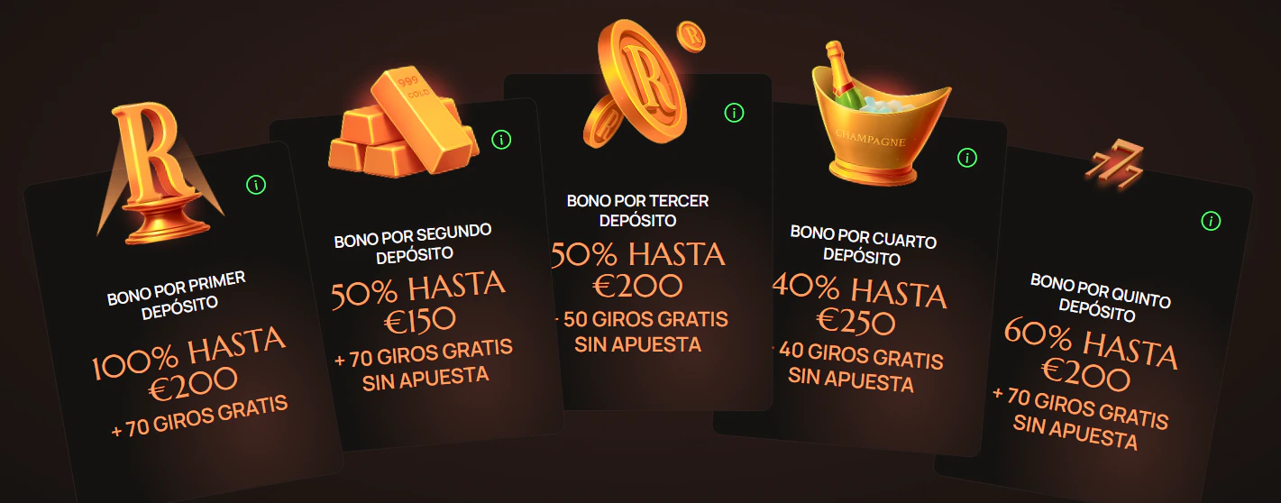 Ritzo Casino bonos de bienvenida para juegos de casino