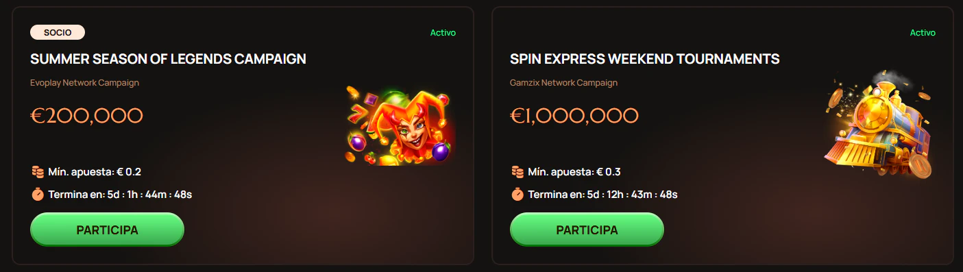 Ritzo Casino promociones y bonos de casino